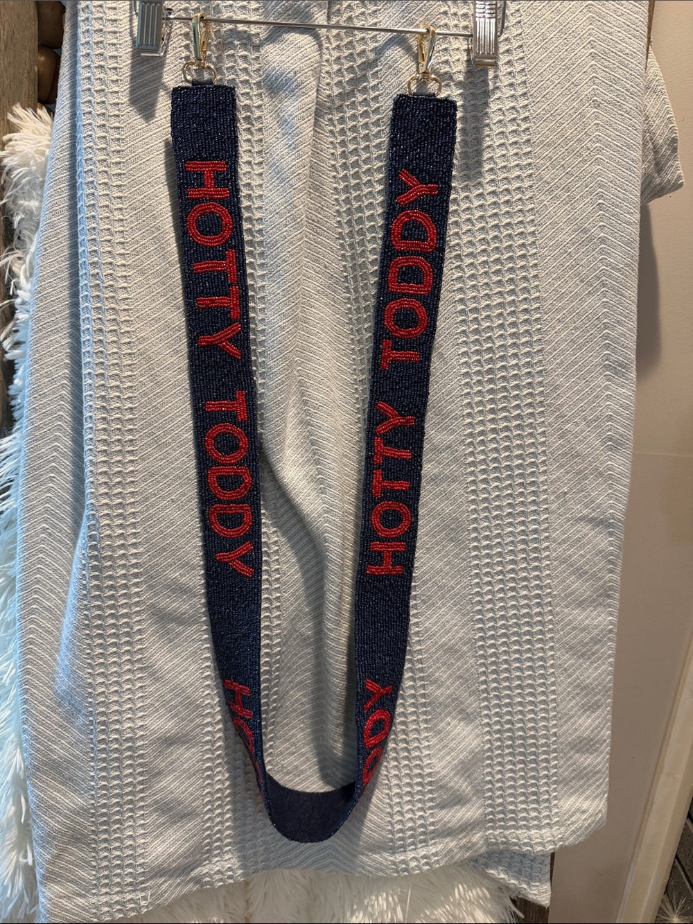 Hotty Toddy Navy and Red purse Strap - Branded Accent Strap